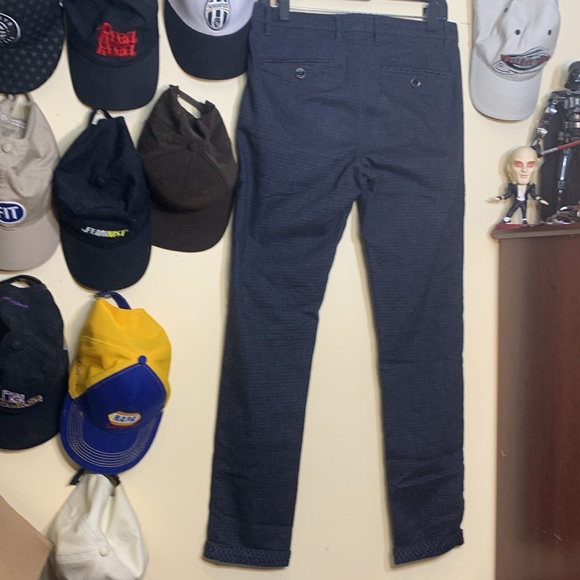 Ted Baker 30R Twill Weave Microprint Chino’s in Charcoal / Navy Lapaz - Picture 10 of 15